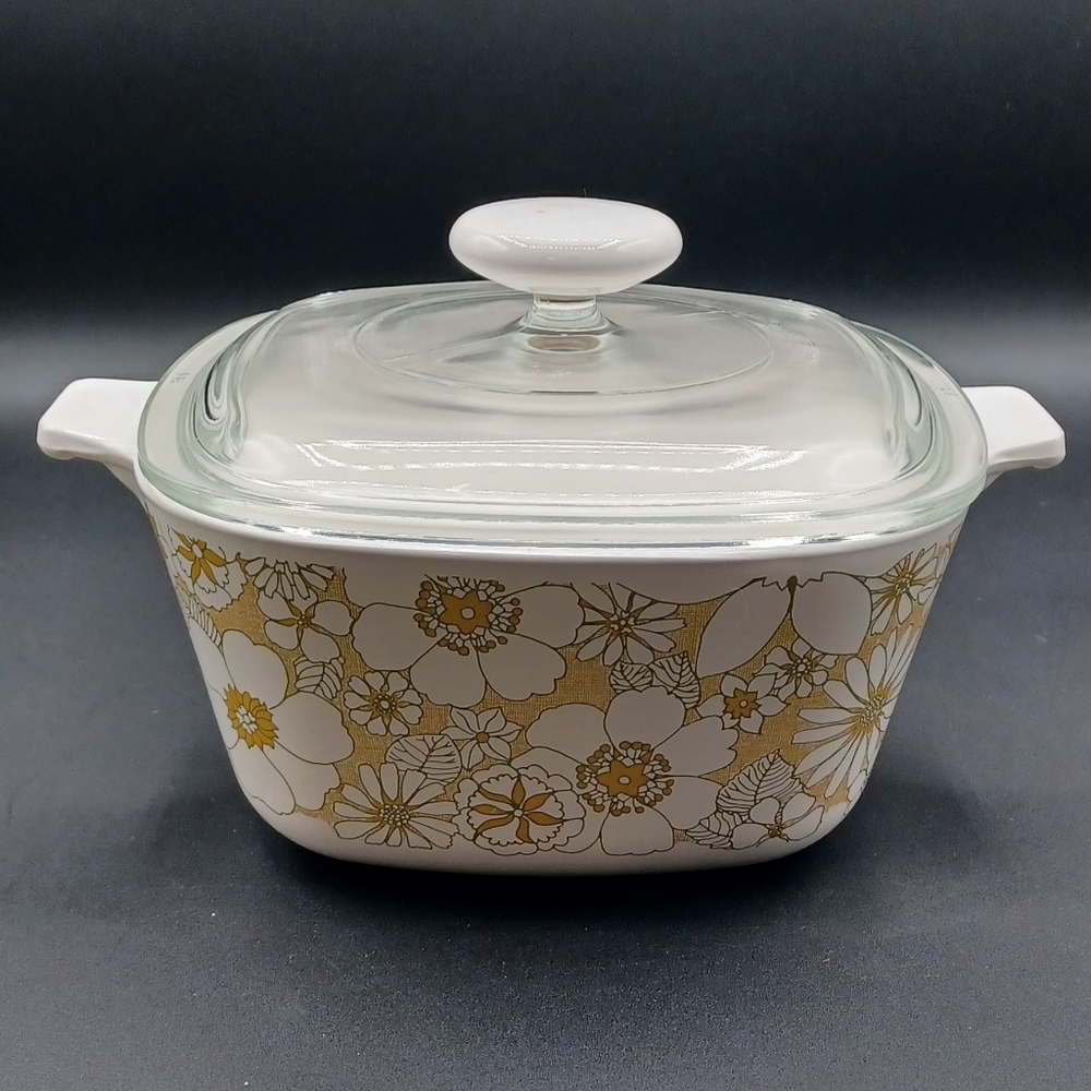 Corningware Floral Boquet 1 3/4 qt Casserole Dish~P- 1 3/4-B~2nd Edition